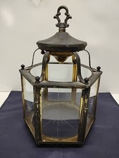 Vtg Brass Hanging Hall