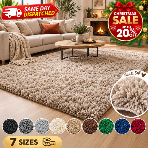 Fluffy rugs large shaggy - large,