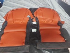 Genuine Jaguar XK8 / XKR X100 Recaro Red / Warm Charcoal Front Seat  Covers 