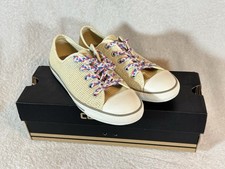 New Converse Women’s Girls UK 3 EUR 35.5 Dainty Ox Natural Woven Mesh Trainers