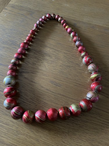 Vintage chunky hand painted - chunky,