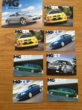 MG ROVER sales information postcards MG TF ZS ZR ZT ZTT Cool Blue