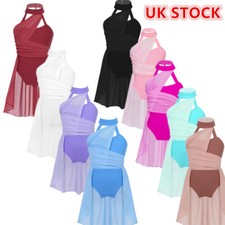 UK Girl Lyrical Contemporary Modern Dance Costume Hater Ballet Leotards Dress