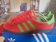 Adidas Athen Trainers. Size 10.5 Red Adisuede