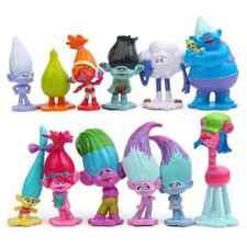 12 Pcs Movie Trolls Edible Action Figures Cake Toppers Decoration kids Toy