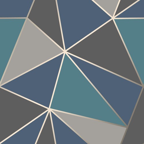 Geometric wallpaper metallic - wallpaper,