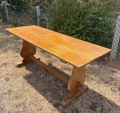Vintage wooden trestle - trestle, dining