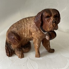 Folk Art hand carved wooden Dog