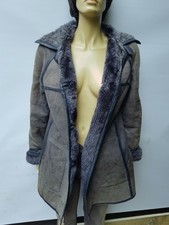Vintage Real Spanish Designer Sheepskin Shearling coat Size 36  12 / 14 UK