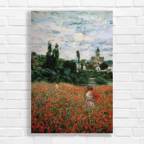 Poppy field landscape - field,