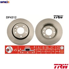 2x BRAKE DISC DF4312 FOR VW
