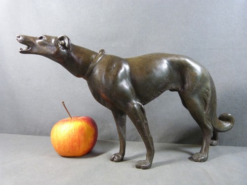 Patinated bronze greyhound - bronze,