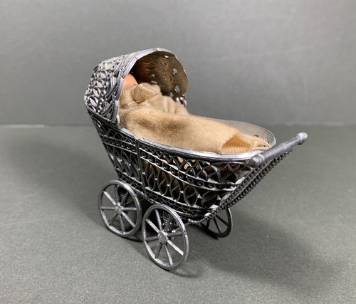 Miniature baby carriage buggy - carriage,