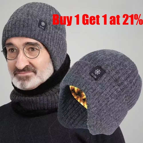Men winter knitted hat - winter,