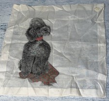 Vintage Black Gray Poodle Dog