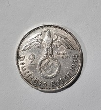2 Reichsmark 1939 J Silver