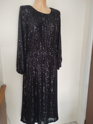 Black sparkly sequin - black,