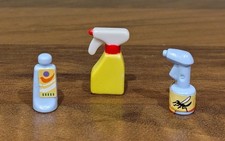 Vintage Sylvanian Families 3 Piece Cleaning Supplies Set - Very Good Condition 