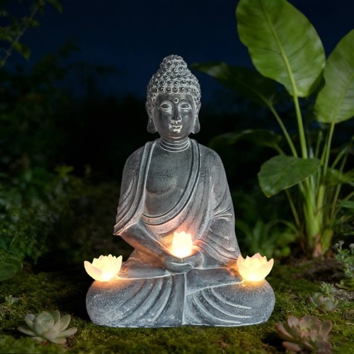 Solar buddha statue outdoor - buddha,