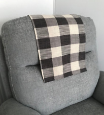 Armchair Cover Chair Back Antimacassar LAST ONE COVER TWEED Grey Ivory