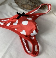 Sexy Man Panties. White Hearts, Black Bow And A Tiny Rear Booty Strap So ‘OtK’?