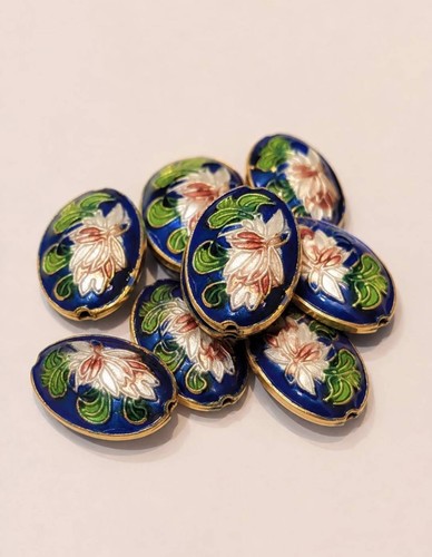 Chinese cloisonne flat oval - chinese,