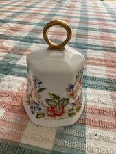 Aynsley ‘Cottage Garden’ Design Hexagonal Fine English Bone China Bell
