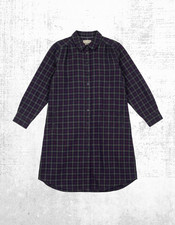 Women’s Fat Face Shirt Dress Collared Chester Check Cotton Plum Multi Checks