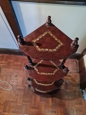 Vintage Corner Stand Whatnot Unit Shelves