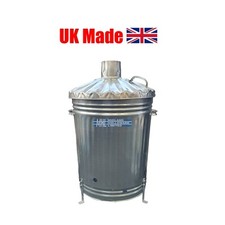 90 Litre Galvanised Incinerator Fire Bin Burner Heavy Duty UK Manufacturer!