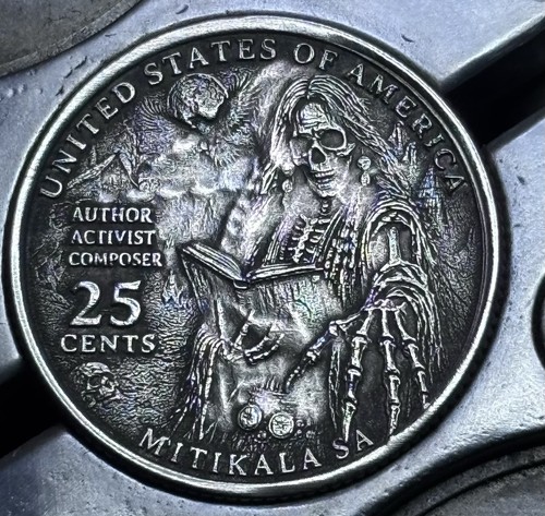 Hobo nickel engraved coin - hobo,