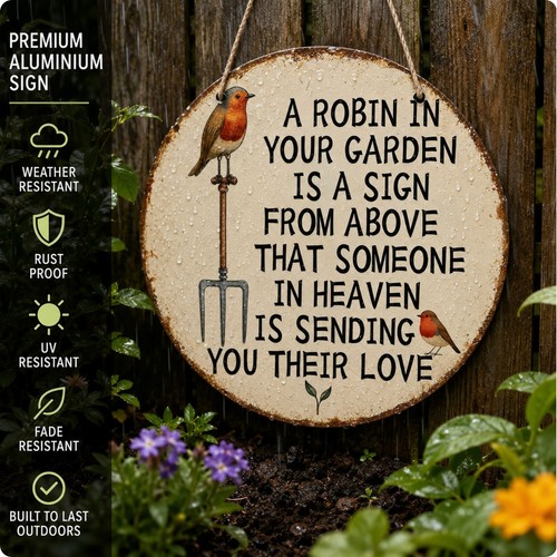 Robin memorial garden sign - memorial,