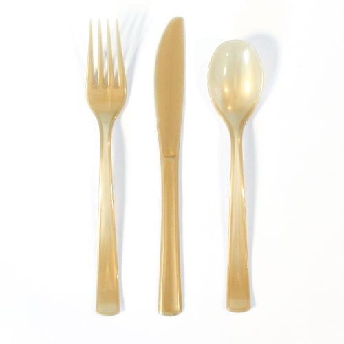 Gold plastic reusable - plastic, assorted