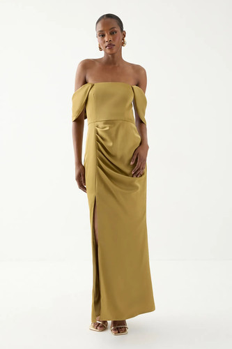 Misspap olive bridesmaid dress - olive,