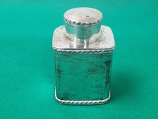 Small Vintage Silver Plated on Copper Lidded Tea Caddy Jar A/F