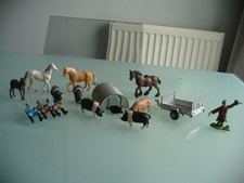 Vintage Britains Bundle Pig Pen Animals Logic Trailer Scarecrow