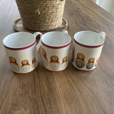 Past Times Russian Dolls Mug X 3