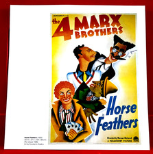 Horse Feathers The Marx Brothers Movie/Film Poster Art PICTURE/PRINT 10" x 9.5"