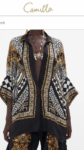 Camilla silk batwing shirt - silk,