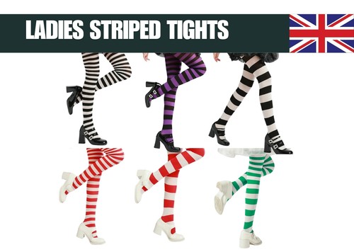 Ladies striped tights - striped,
