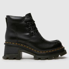 Dr Martens Corran 3-Eye Atlas Womens Black Leather Heeled Boots