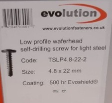 Evolution Low profile, self drilling Metal Framing TEK screws for light steel