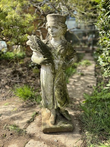 Stone statue woman - stone,