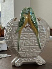 Vintage Kensington Ware Parakeet Planter 6582 – 20cm Lustre Budgie Vase