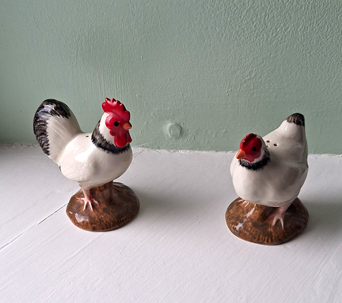 Ceramic chicken hen rooster - ceramic,