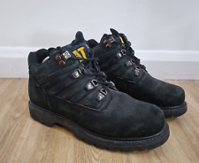 CAT black work boots size UK 8 Walking Machines leather upper heavyweight 