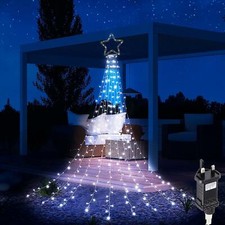 320 Led Star Festival Light Christmas Xmas Tree Hanging Fairy Shooting Lights