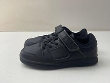 MEMPHIS ONE Boys Black Leather Hook & Loop Trainers Shoes UK (12.5) EU (31) D147