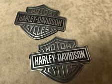 Harley Davidson Black Chrome Tank Badge Emblem Medallions 61400055