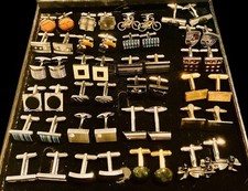 Lot Vintage cufflinks Retro 24 Pairs 70’s 80’s 90’s Bargain
